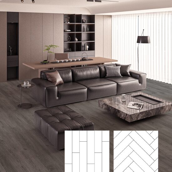 LVT Limvinyl Obsidian Grey / 2 mm / klass 33 / 152,4 × 914,4 mm (~148 SEK/m²)